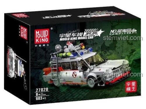 hộp bộ đồ chơi Xe ECTO-1, Xe chuyên dụng bắt ma Mould King, Xe buýt ma quái 020 cho bé trai 8 tuổi, giá rẻ