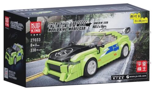 Hộp đồ chơi mô hình Mould King 27033 xe đua Mitsubishi Eclipse, quà tặng sáng tạo cho con trai.