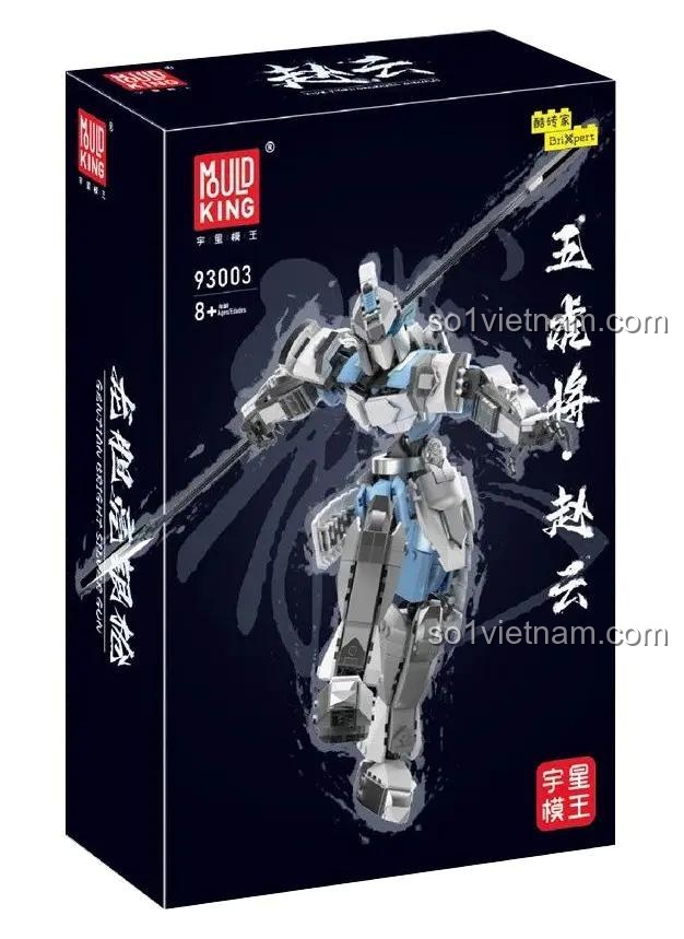 Hộp đồ chơi Mould King 93003 Mecha Triệu Vân Ngũ Hổ Tướng, bộ xếp hình cho bé trai 8 tuổi giá rẻ