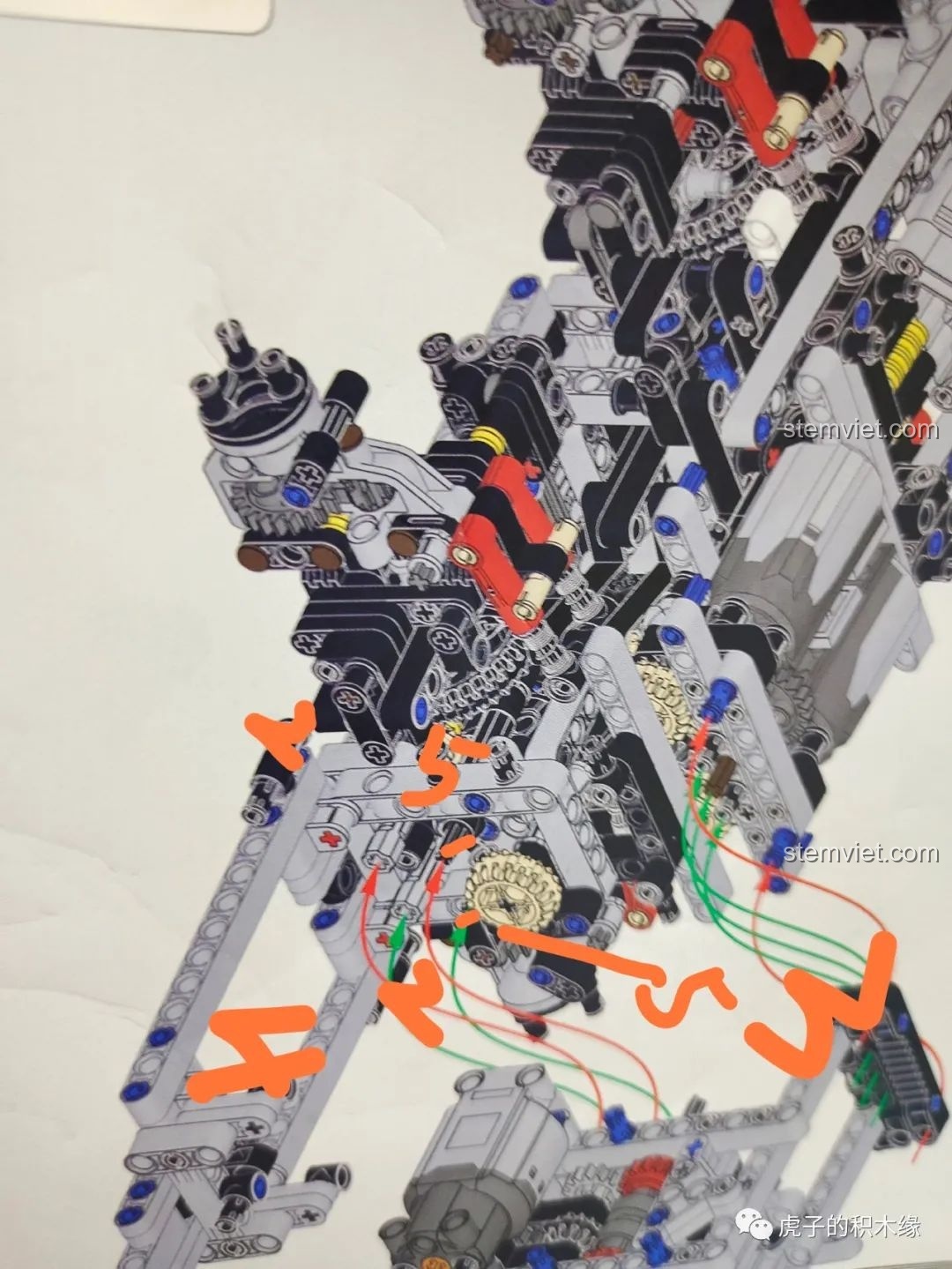 Hướng dẫn chi tiết cách kết nối hộp số của bộ đồ chơi xây dựng Mould King 13144 Tatra T813 8x8 PROFA.