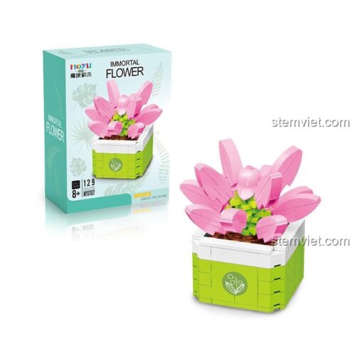 Hộp bộ lắp ghép Moyu Block MY87037, đồ chơi lắp ráp cây sen đá, chất lượng cao, phù hợp bé gái 8 tuổi.