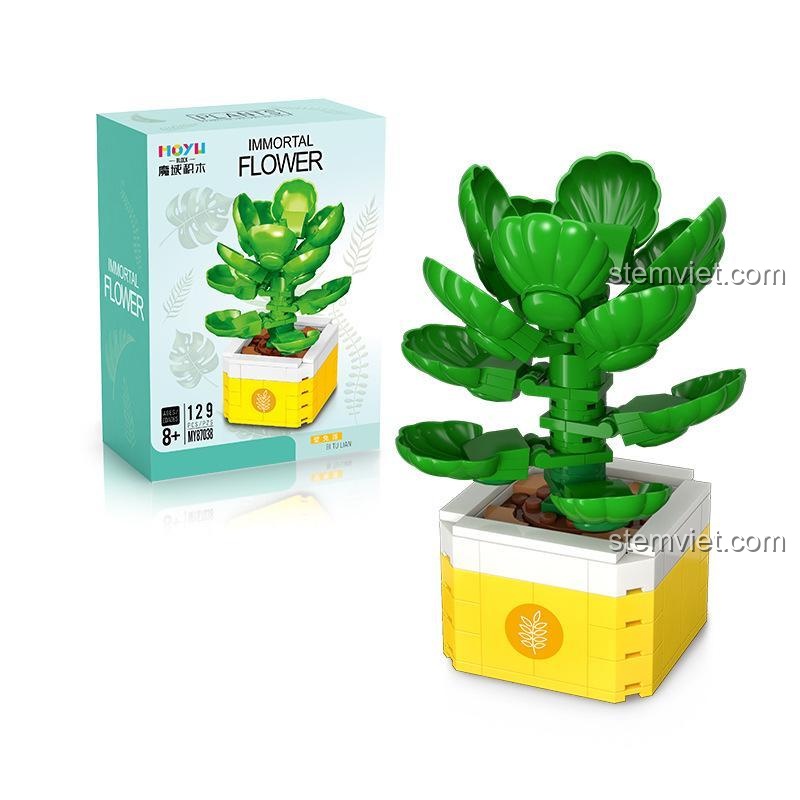 Hộp đồ chơi lắp ráp MOYU BLOCK MY87038 Vườn Cây Bất Tử, bộ lắp ghép cây cảnh nanoblock chất lượng cao cho bé 8 tuổi.