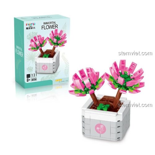 Hộp bộ lắp ghép Cây Mọng Nước Cẩm Hoàng Tinh Moyu Block MY87043, đồ chơi xây dựng chi tiết cao, phù hợp bé gái 8 tuổi, chất lượng tốt.