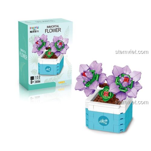 Hộp bộ lắp ghép cây cảnh hoa bất tử MOYU BLOCK MY87044, đồ chơi mô hình cây cảnh cho con gái 8 tuổi, bộ lắp ghép giá rẻ, đồ chơi xếp hình chất lượng cao.