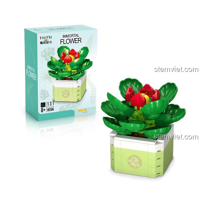 Hộp đồ chơi lắp ghép MOYU BLOCK MY87046 Hoa bất tử Ngọc Điệp, mô hình cây cảnh mini block cho Con gái 8 tuổi, chất lượng cao.