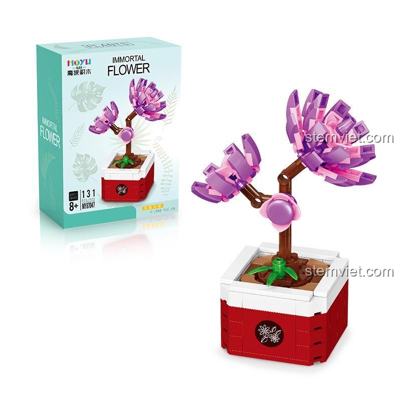 Hộp đồ chơi MOYU BLOCK MY87047, bộ lắp ghép Cây mọng nước, đồ chơi mô hình Chậu cây cảnh, phù hợp cho Con gái 8 tuổi, giá rẻ.