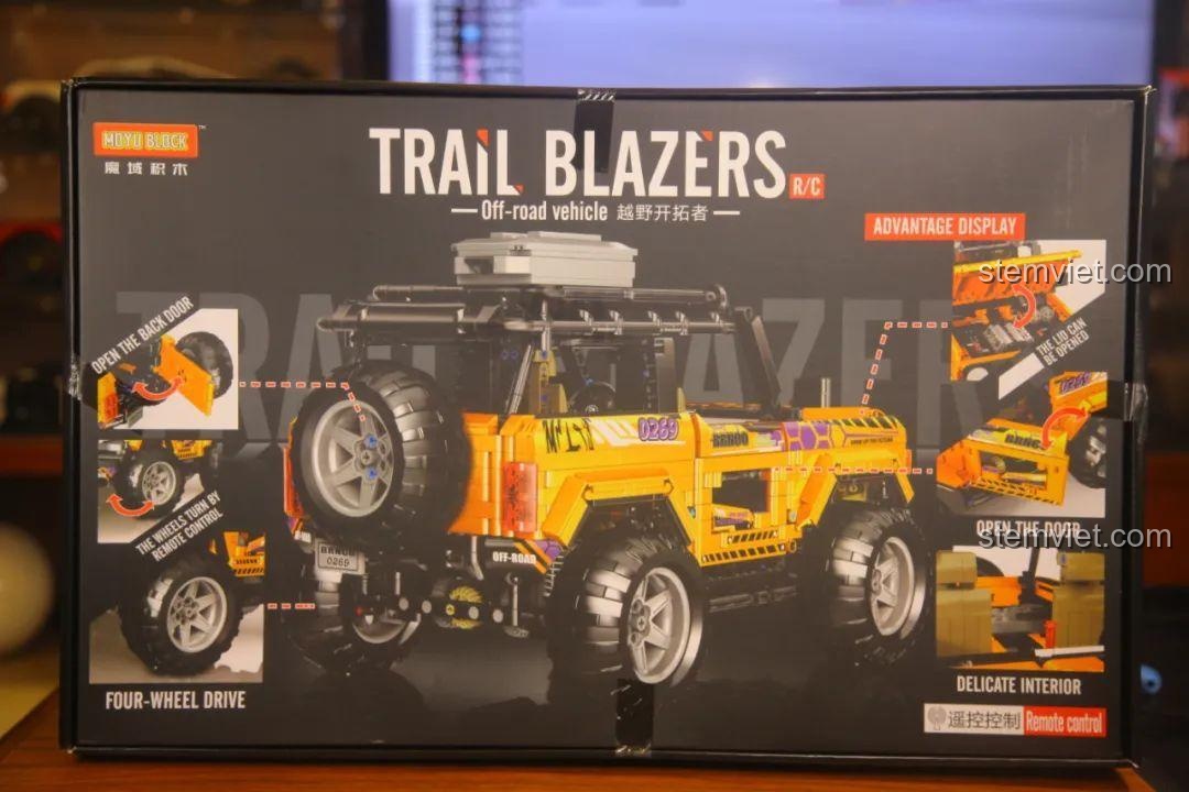 Mặt bên hộp hiển thị các bộ phận điện cần thiết để nâng cấp RC cho xe MOYU BLOCK MY88005.