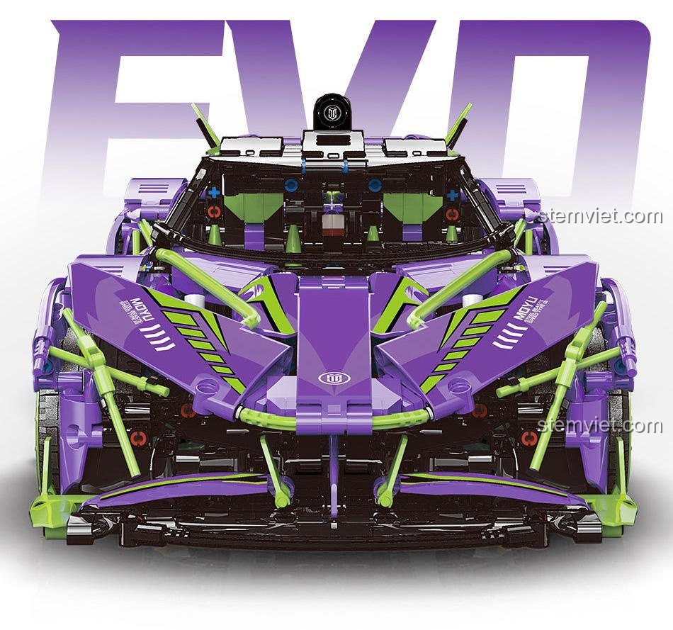 Mặt trước siêu xe thể thao Apollo Project Evo Moyu Block MY88007, đồ chơi lắp ráp Siêu xe cơ khí với thiết kế đột phá, quà tặng đáng tiền