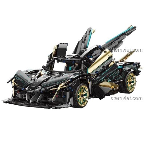 Mô hình siêu xe Apollo Project Evo màu tím xanh lá, đồ chơi lắp ráp cho bé trai 8 tuổi, thiết kế độc đáo, giá tốt.