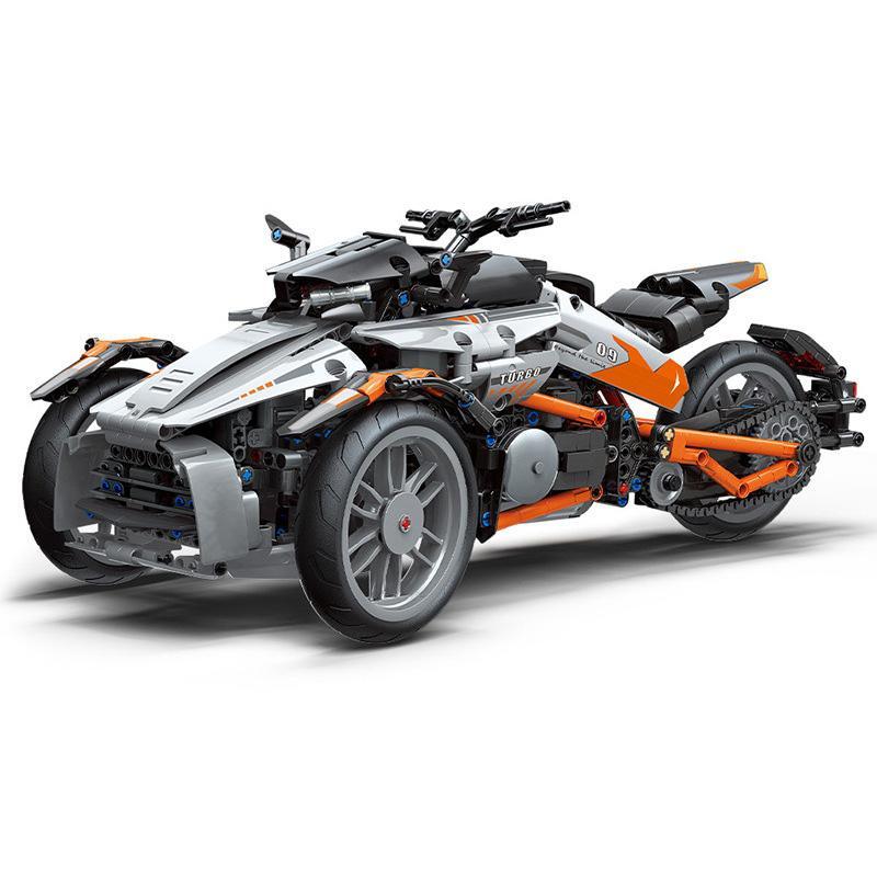 Bộ lắp ráp Mô tô ba bánh Bombardier MY88013 của MOYU BLOCK cho bé trai 8 tuổi, có điều khiển từ xa, giá tốt