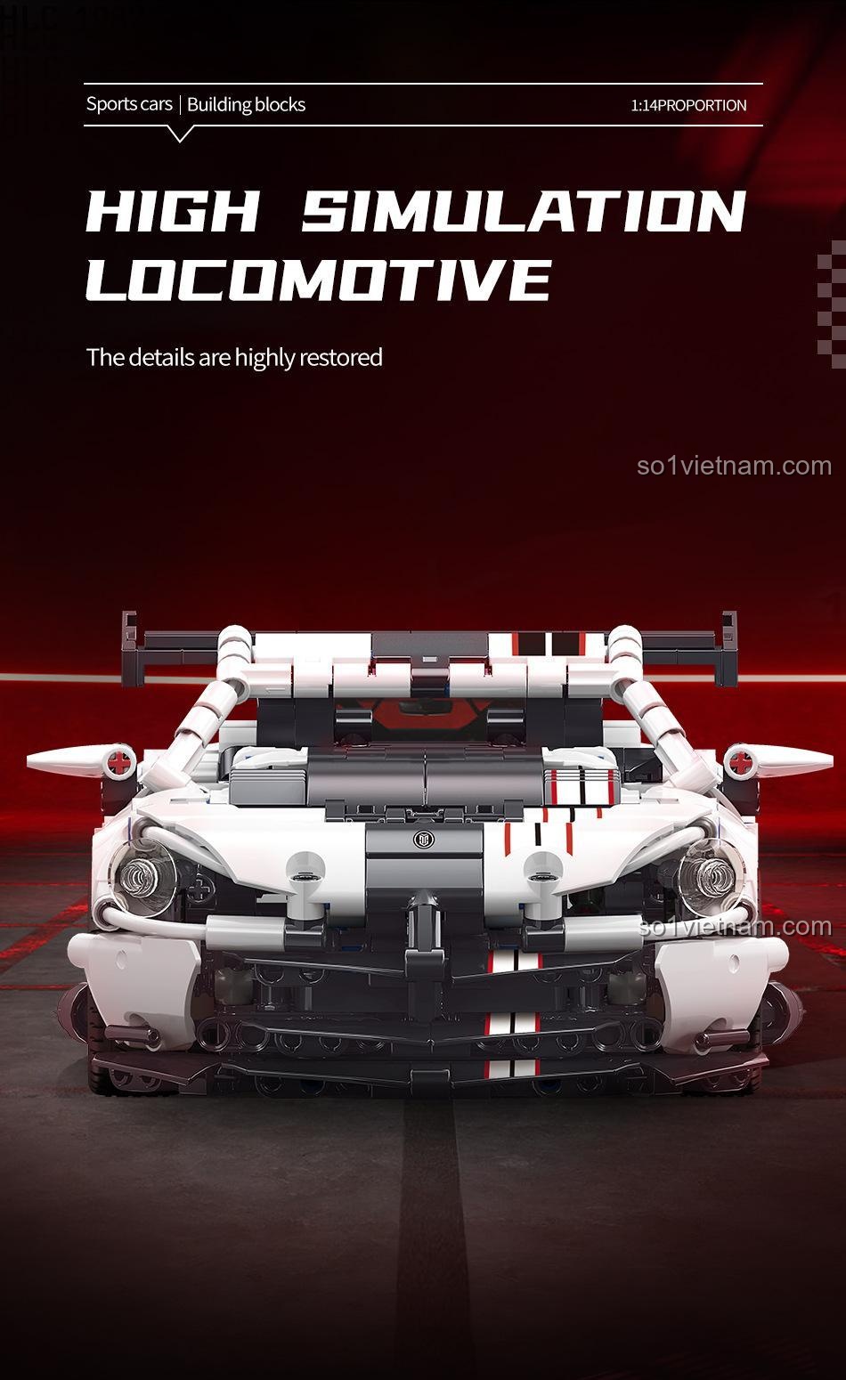 Mô hình phục dựng cao của bộ lắp ghép MOYU BLOCK MY88317 Xe Đua Thần Chiến Dodge Viper ACR, đồ chơi mô hình xe đua Dodge Viper ACR chi tiết cao