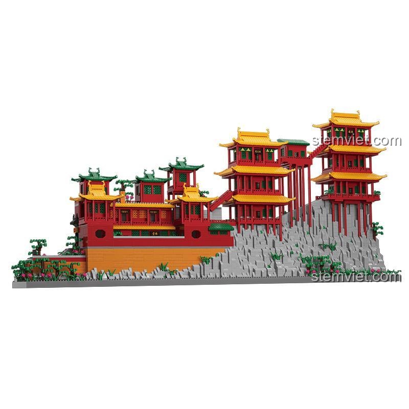Mô hình Chùa Treo Huyền Không Tự Đại Đồng Sơn Tây MY92018 6183 chi tiết, đồ chơi mô hình kiến trúc cổ, chất lượng cao