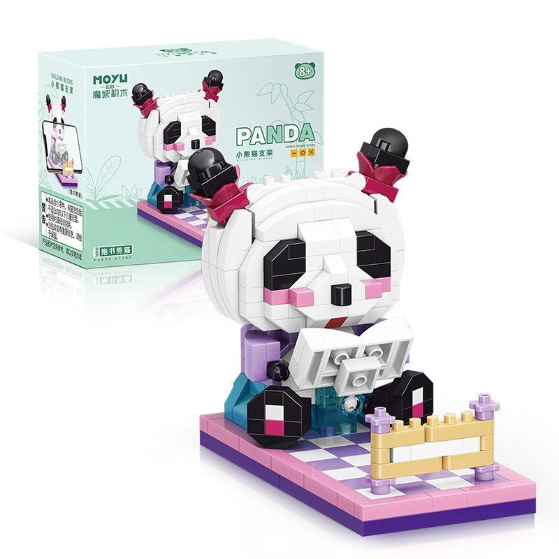 Bộ lắp ghép MOYU BLOCK MY93014 Mô hình Gấu Trúc Ôm Sách Làm Giá Đỡ Điện Thoại 326 mảnh, đồ chơi sáng tạo cho bé gái 8 tuổi, giá tốt