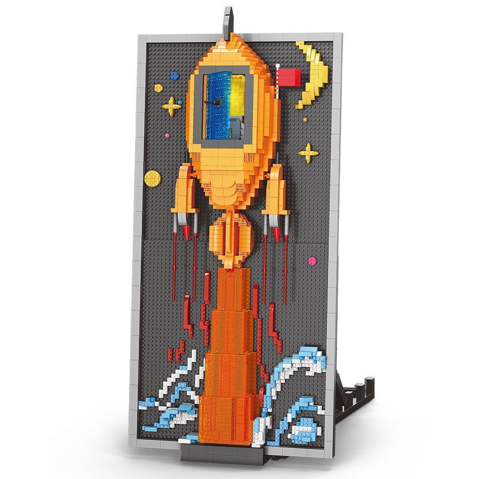 Bộ lắp ghép MOYU BLOCK MY95006 Phù Điêu Tàu Vũ Trụ Du Hành Vũ Trụ cho bé trai 8 tuổi, đồ chơi lắp ghép chất lượng cao giá tốt