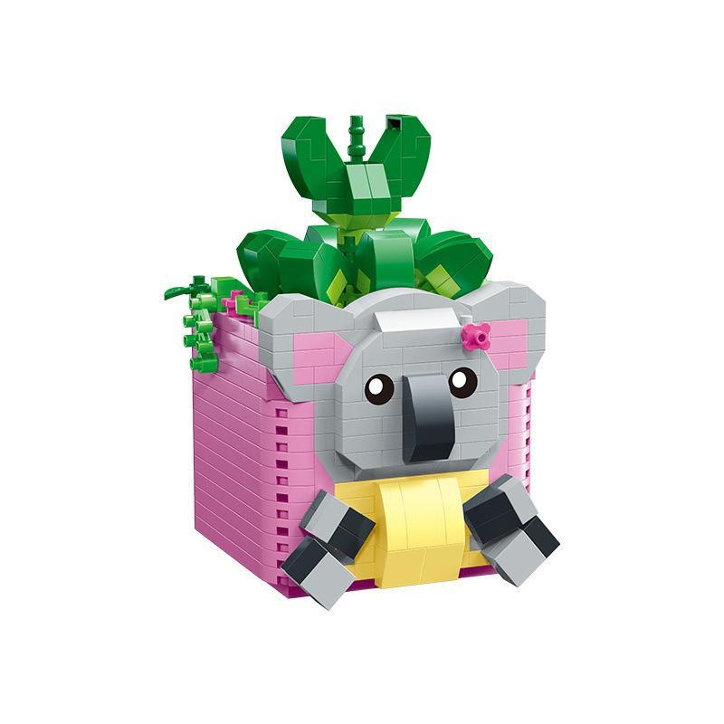 Bộ đồ chơi Vườn Cây Mọng Nước Koala Moyu Block MY97040 490 mảnh ghép, đồ chơi mô hình cây cảnh Koala màu hồng xám xanh lá vàng, phù hợp bé gái 8 tuổi, giá tốt.