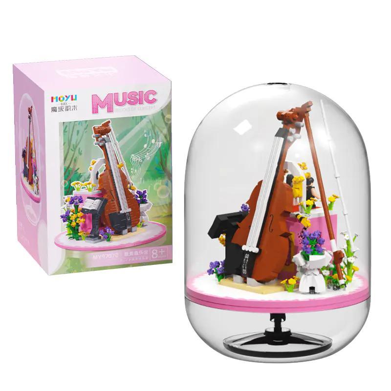 Bộ lắp ghép Hộp nhạc Đại Hồ Cầm MOYU BLOCK MY97072, đồ chơi mô hình tinh xảo cho bé gái 8 tuổi, giá tốt