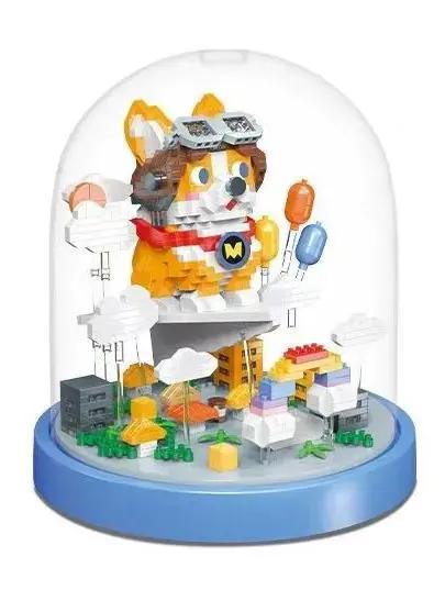 Bộ lắp ghép Chó phi công MOCO MOYU BLOCK MY97081 có lồng kính trưng bày, 1239 chi tiết tinh xảo, phù hợp bé trai bé gái 8 tuổi, giá tốt.