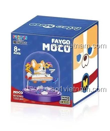 Hộp đồ chơi MOYU BLOCK MY97083 Mô hình chó bay MOCO, bộ xếp hình 1232 mảnh ghép, phù hợp bé 8+ tuổi, giá tiết kiệm.