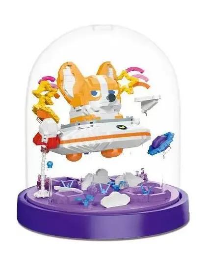 Bộ lắp ghép Chó MOCO MOYU BLOCK MY97083, mô hình chó bay độc đáo trong đĩa bay, đồ chơi mô hình sáng tạo cho bé trai bé gái 8 tuổi, giá tốt.