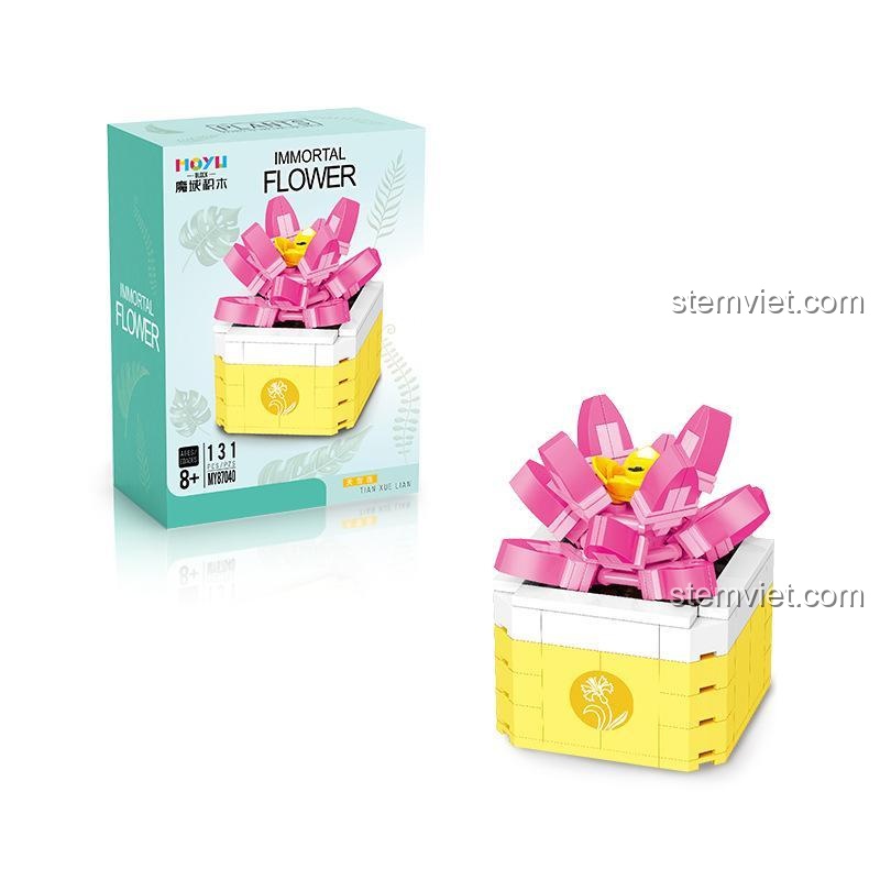 Hộp bộ lắp ghép Moyu MY87040 Chậu cây Moyu, đồ chơi lắp ghép Thực vật lắp ghép, đồ chơi mô hình cho bé gái 8 tuổi, giá rẻ