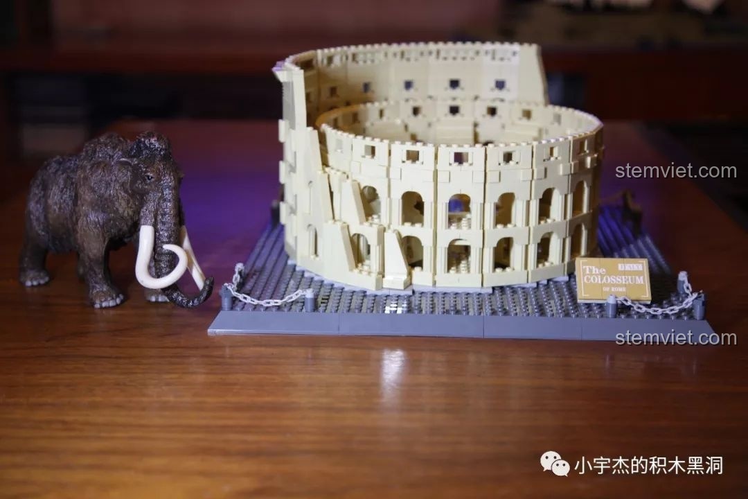 Mô hình WANGE 5225 Đấu trường Colosseum La Mã hoàn chỉnh, với lời kêu gọi hành động mua sắm.