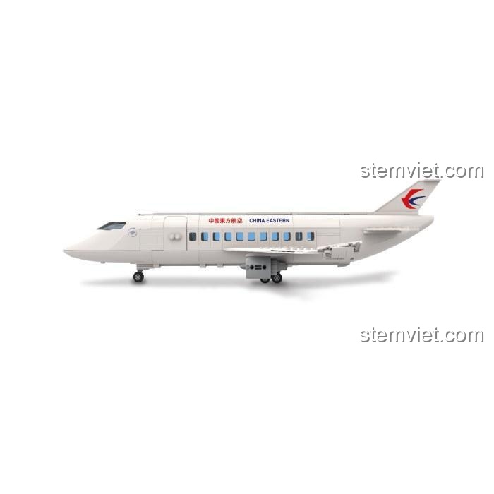 Chi tiết các mảnh ghép của đồ chơi mô hình MUSELECT CEA01, cho phép lắp ráp 2 phiên bản máy bay khác nhau.