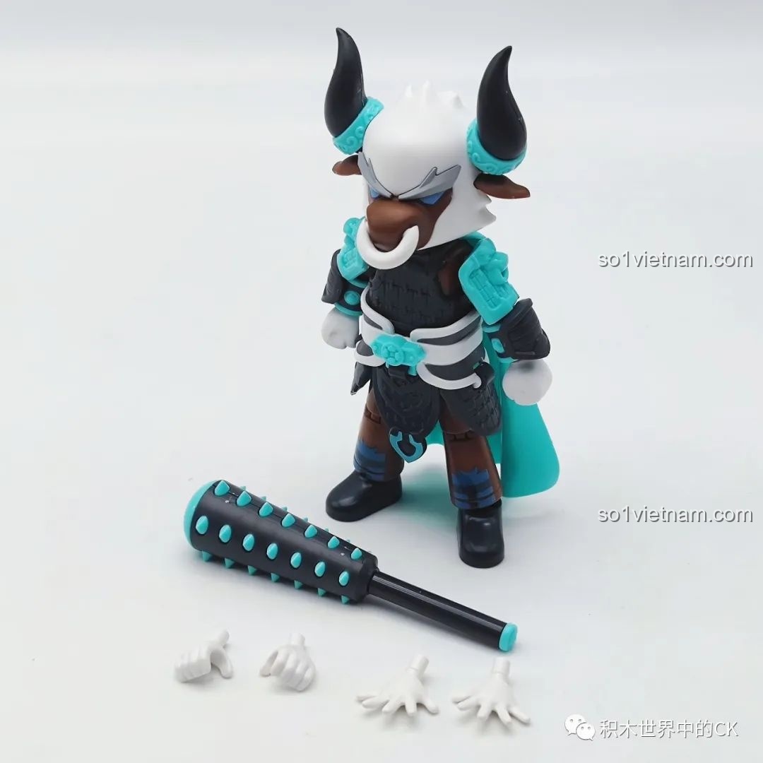 Mô hình Ngưu Ma Vương Ngưu Đại Pháp Tướng cầm vũ khí sau khi lắp ráp