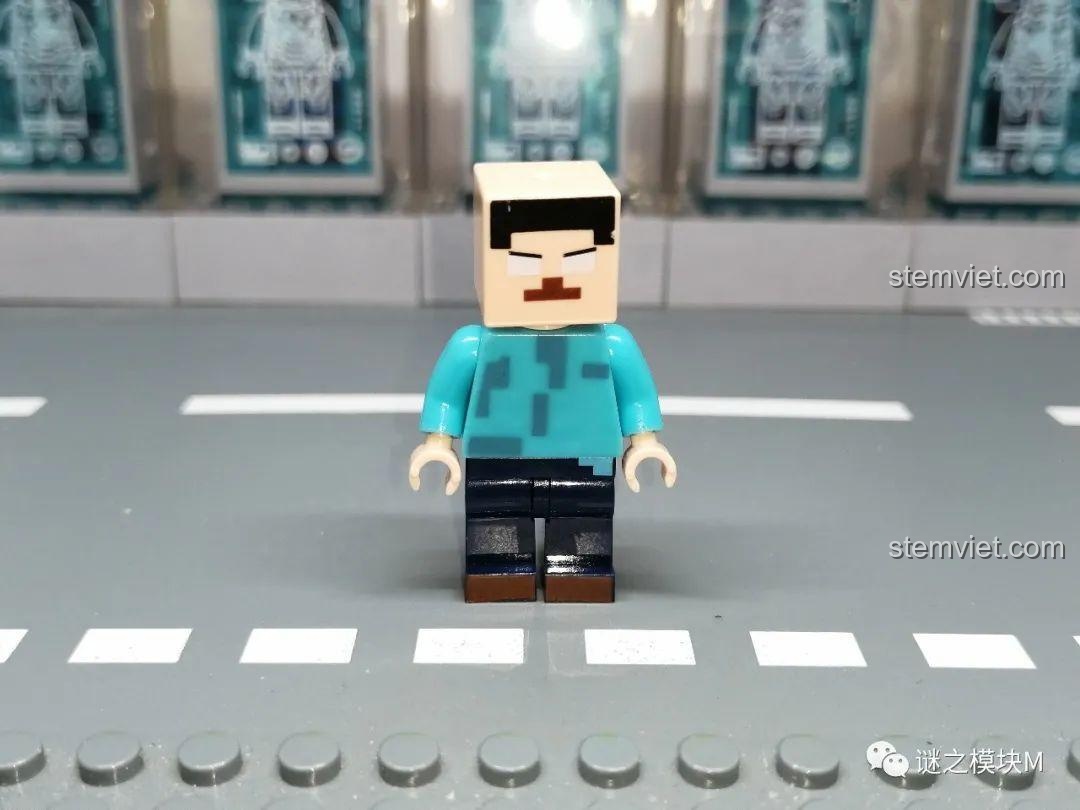 Nhân vật Steve Minecraft màu xanh từ bộ XINH X0324