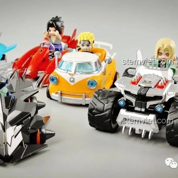 Bộ sưu tập các mẫu xe QQ Speed khác của Enlighten, với các nhân vật hoạt hình như Naruto, Sasuke, Tsunade.