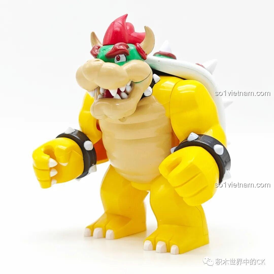 Nhận xét về big-figure Đại vương Bowser WM6103 sau khi lắp ráp hoàn chỉnh, trông rất hầm hố và ấn tượng.