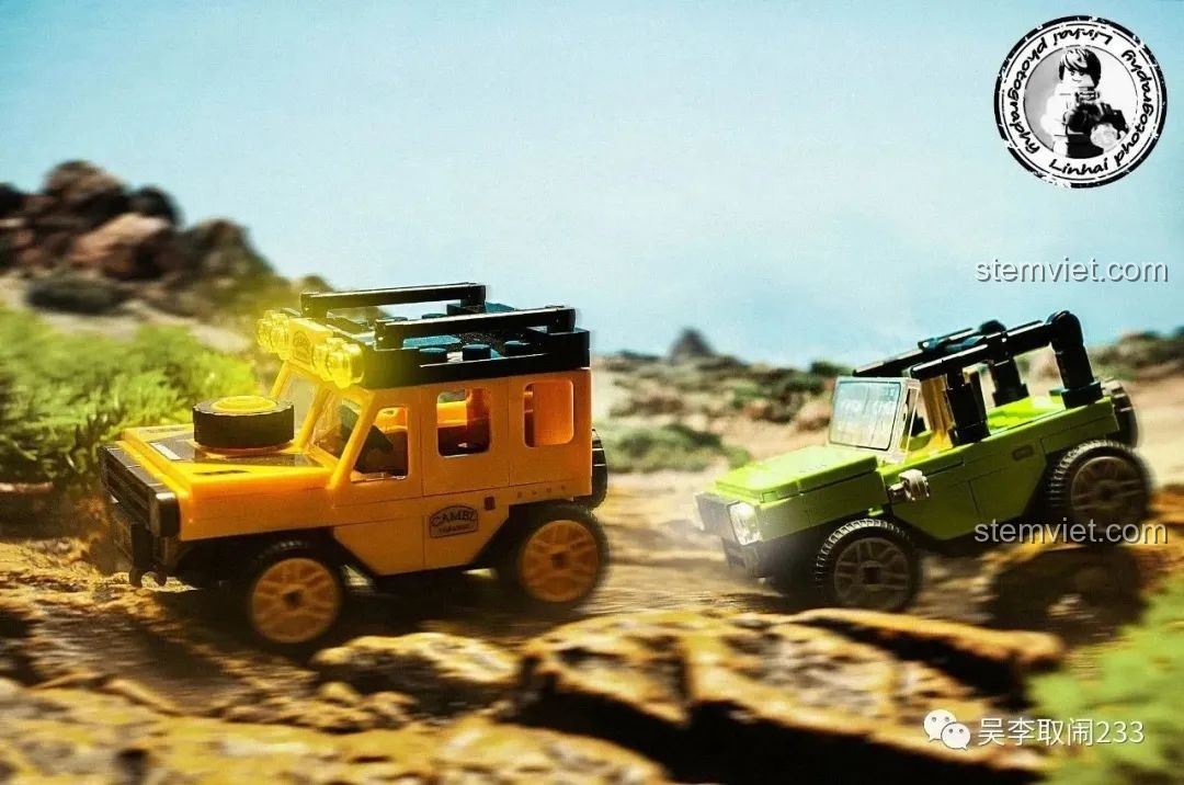 Nhóm xe địa hình từ bộ Forange FC8279: G63, Land Rover Defender, Jeep Wrangler, Suzuki Jimny.