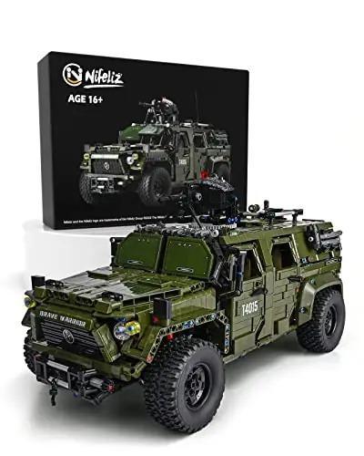 Bộ lắp ráp Nifeliz NF10148 Xe Bọc Thép Quân Sự Brave Warrior, đồ chơi mô hình xe quân đội màu xanh lá, 3175 mảnh, phù hợp bé trai 8 tuổi, chất lượng cao, giá tốt.