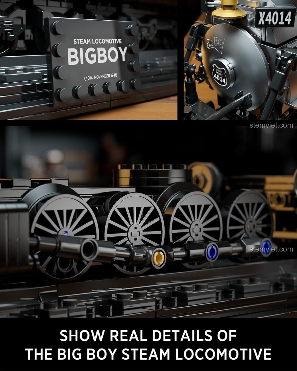 Nifeliz NF10263 The Bigboy Steam Locomotive bộ lắp ghép
