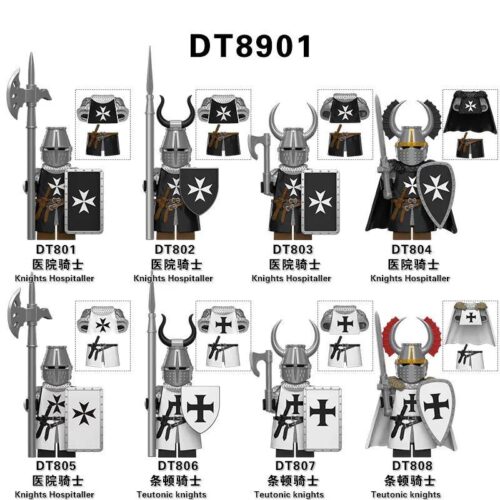 Bộ đồ chơi Lính Thập Tự Chinh No Brand DT8901, bộ 8 minifigure Hiệp Sĩ Thập Tự Chinh cho bé trai 6 tuổi, giá tốt.