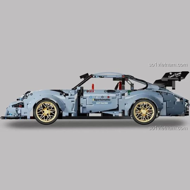 Góc nhìn bên hông của No Brand V5001 Mô hình xe đua Porsche 911, đồ chơi mô hình Xe thể thao Porsche 911 chất lượng cao.
