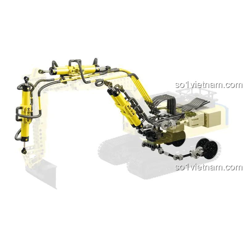 Sách Incredible LEGO Technic 1593275877, mô hình robot Technic màu xám, phát triển kỹ năng STEM, kỹ thuật đỉnh cao.