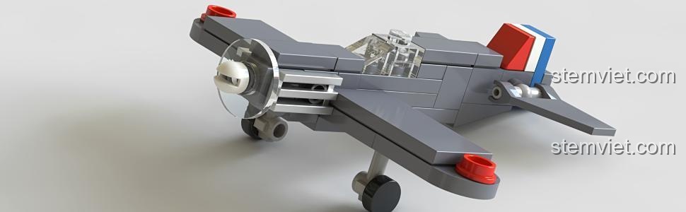 Mô hình máy bay chiến đấu mini từ sách hướng dẫn Sách xây dựng mô hình mini No Starch Press. Mã sách 9781593277352.