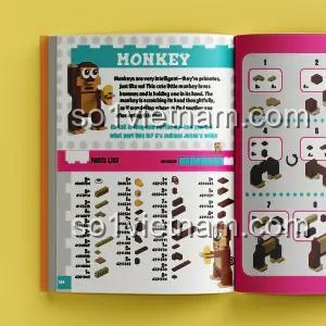 Sách hướng dẫn lắp ráp động vật bằng gạch LEGO® 9781593279226 Bộ đồ chơi sở thú No Starch Press sách hướng dẫn lắp ráp động vật chất lượng cao.