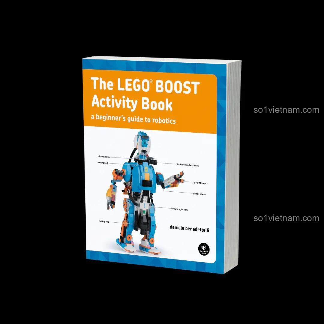 Sách lập trình robot LEGO No Starch Press, hướng dẫn lập trình robot LEGO BOOST chi tiết, giúp bé 8 tuổi học coding dễ dàng