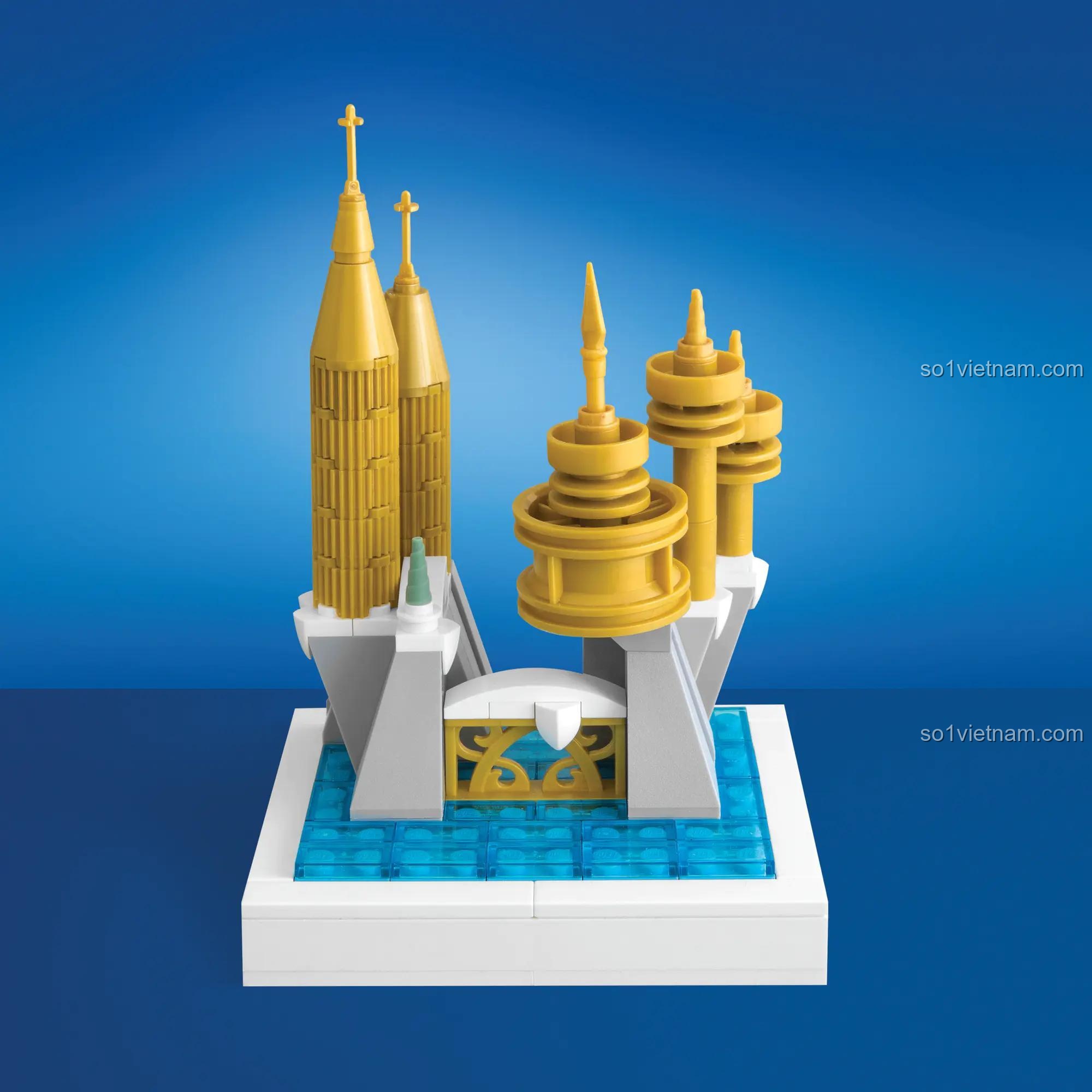 bộ xếp hình ISBN 9781718500167, Sách hướng dẫn lắp ráp lâu đài 9781718500167, mô hình lâu đài tháp, kích thích trí tưởng tượng cho bé