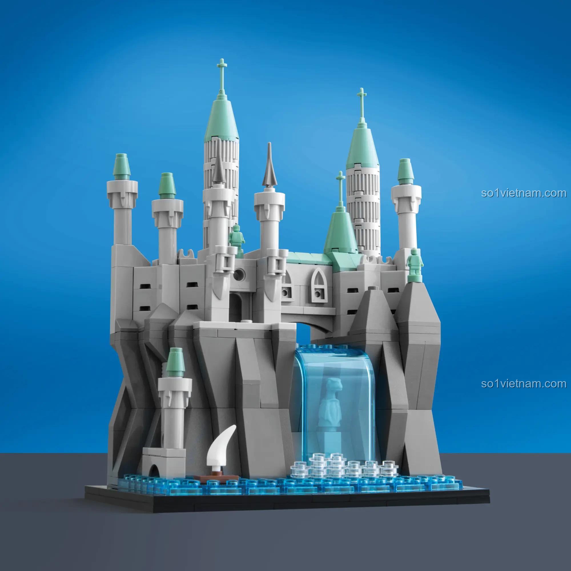 Sách hướng dẫn xây lâu đài LEGO® ISBN9781718500167, đồ chơi giáo dục No Starch Press ISBN9781718500167, mô hình lâu đài trắng, rèn luyện tư duy logic