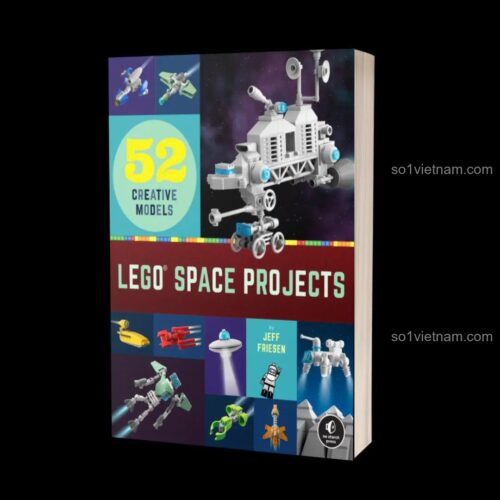 Sách lắp ghép No Starch Press ISBN9781718501164, hướng dẫn 52 mô hình không gian sáng tạo, dành cho phụ huynh và trẻ em 10 tuổi, giá rẻ.