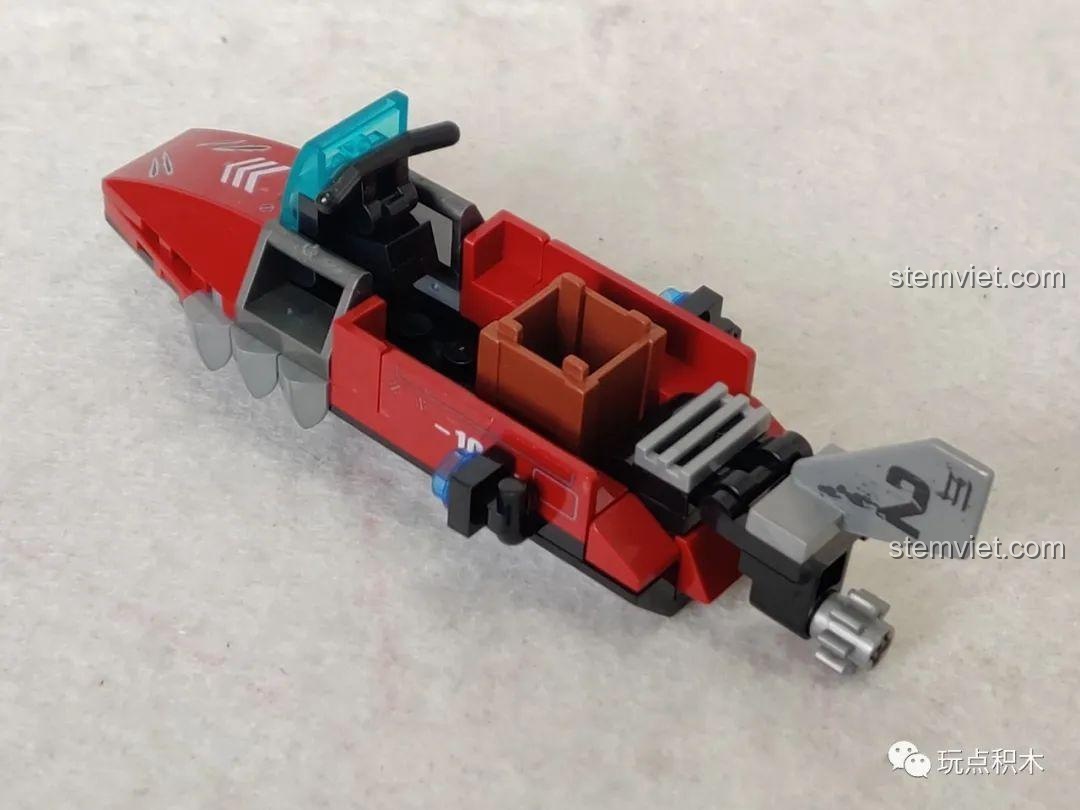 Nội thất bên trong xuồng cao tốc với vô lăng và thùng hàng, thuộc bộ SEMBO 102467.