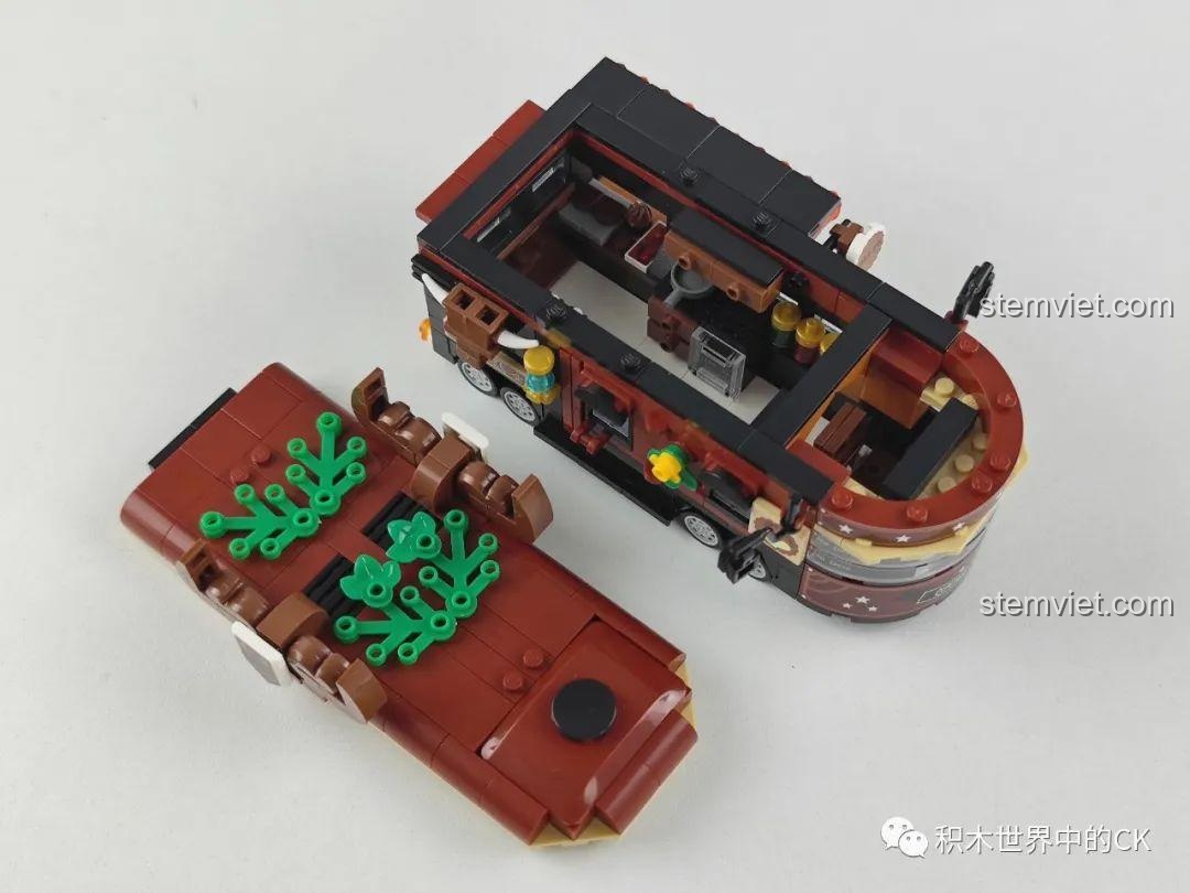 Nội thất bên trong mô hình Zhe Gao Xe Lòng Bò Đường Phố 01003, quầy bếp