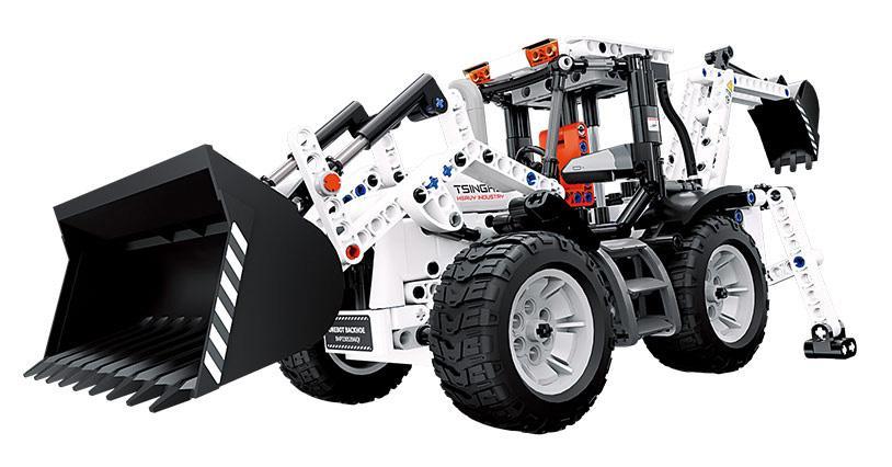 bộ lắp ráp Xe Xúc Lật Đa Năng ONEBOT OBDZJ10AIQI cho con trai 14 tuổi, mô hình kỹ thuật cơ khí phức tạp.