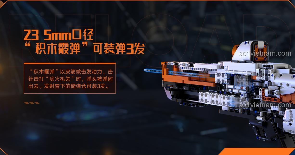 Mô hình súng bắn đạn Defender Launcher ONEBOT XJXL08IQI