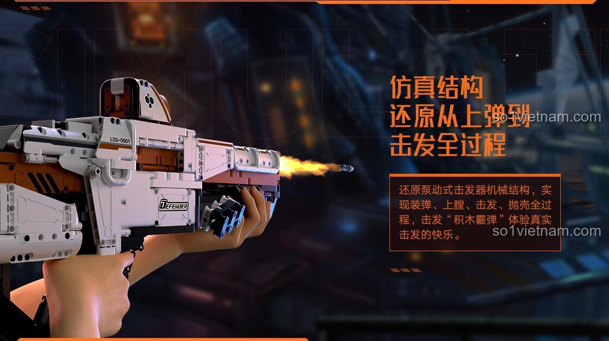 Mô hình vũ khí chiến đấu Defender Launcher ONEBOT XJXL08IQI