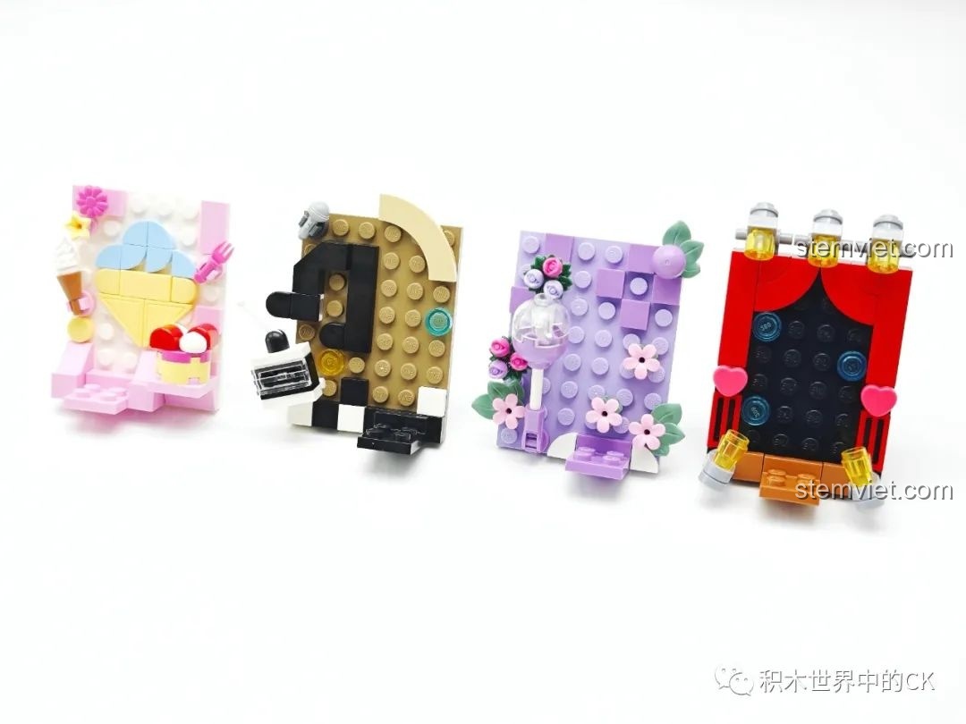 Bốn tấm panel trang trí cho các mặt bên của mô hình Keeppley DZ0157, tăng thêm tính tùy biến và sáng tạo.