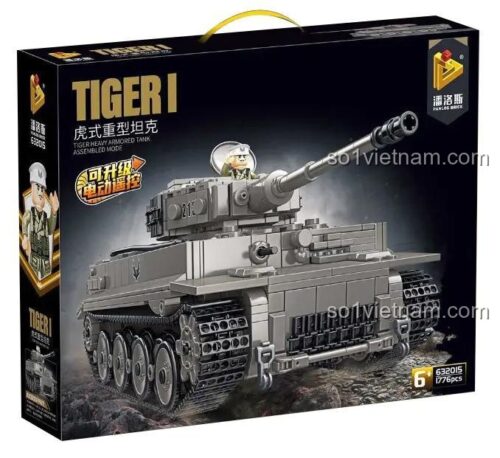 Hộp đựng bộ đồ chơi xe tăng hạng nặng Tiger I Panlos 632015