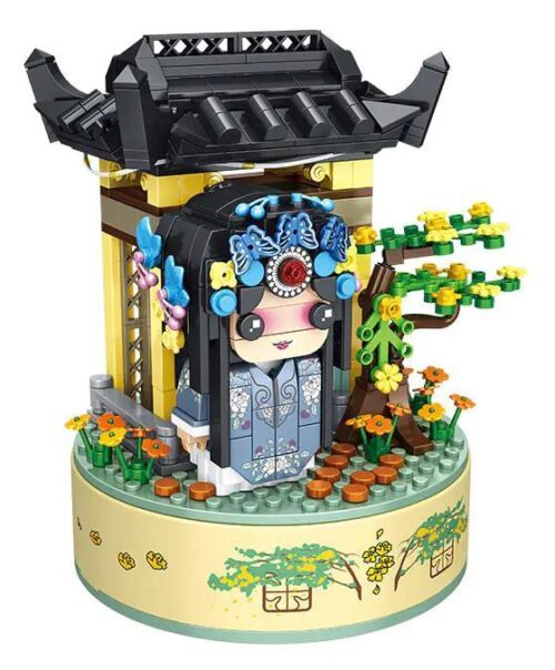 Mô hình Hộp nhạc Sân khấu Lớn Panlos 656021, Hộp nhạc Trung Hoa, Sân khấu Opera Bắc Kinh, 631 chi tiết, đồ chơi lắp ghép cho bé gái 6 tuổi